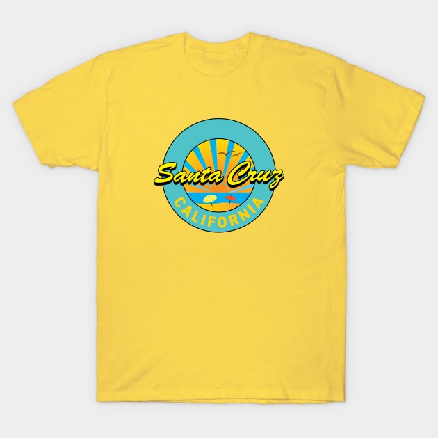 Santa Cruz Logo Symbol Beach Umbrellas T-Shirt by PauHanaDesign